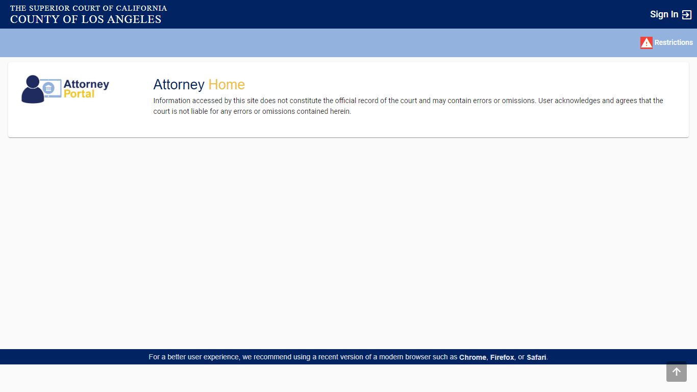 LASC Attorney Portal - Los Angeles County Superior Court